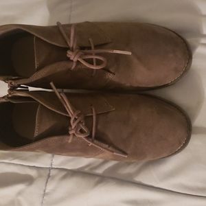 Target brand grey suade ankle booties 6.5W